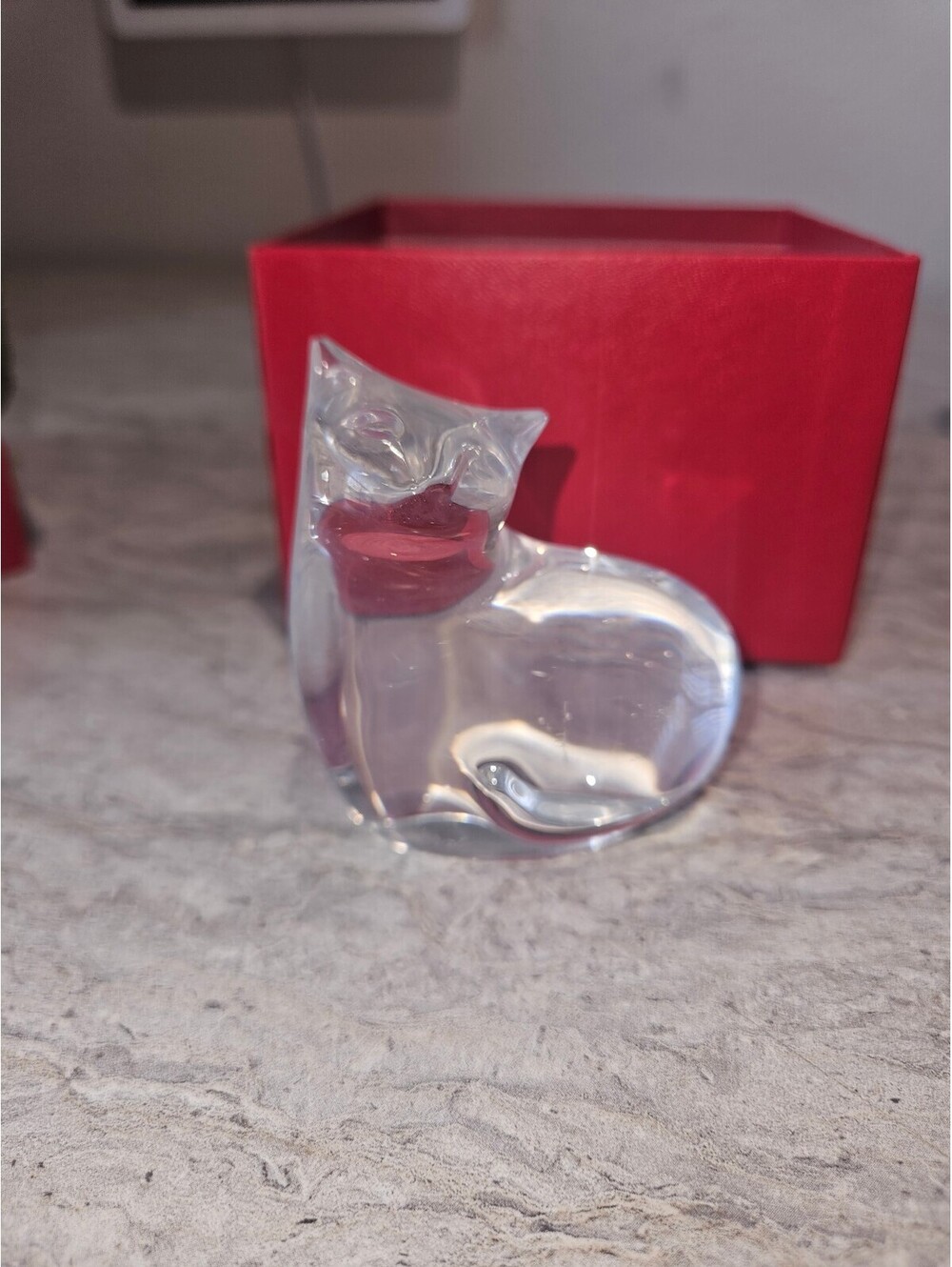 Vintage Baccarat France crystal cat